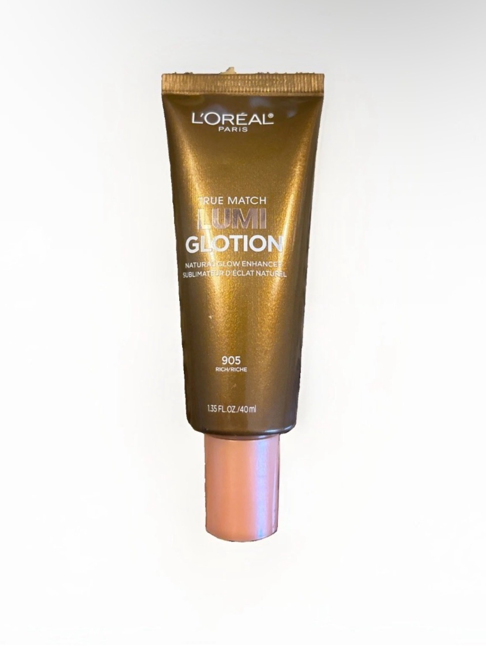 L'Oreal True Match Lumi Glotion 905 Rich Glow - Metallic Gold & Rose Cap